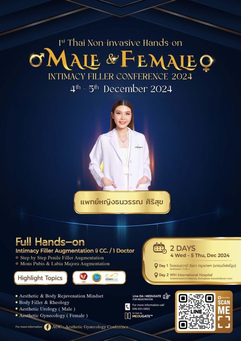 1st Thai Non-invasive Hands-on Male & Female Intimacy Filler Conference 2024